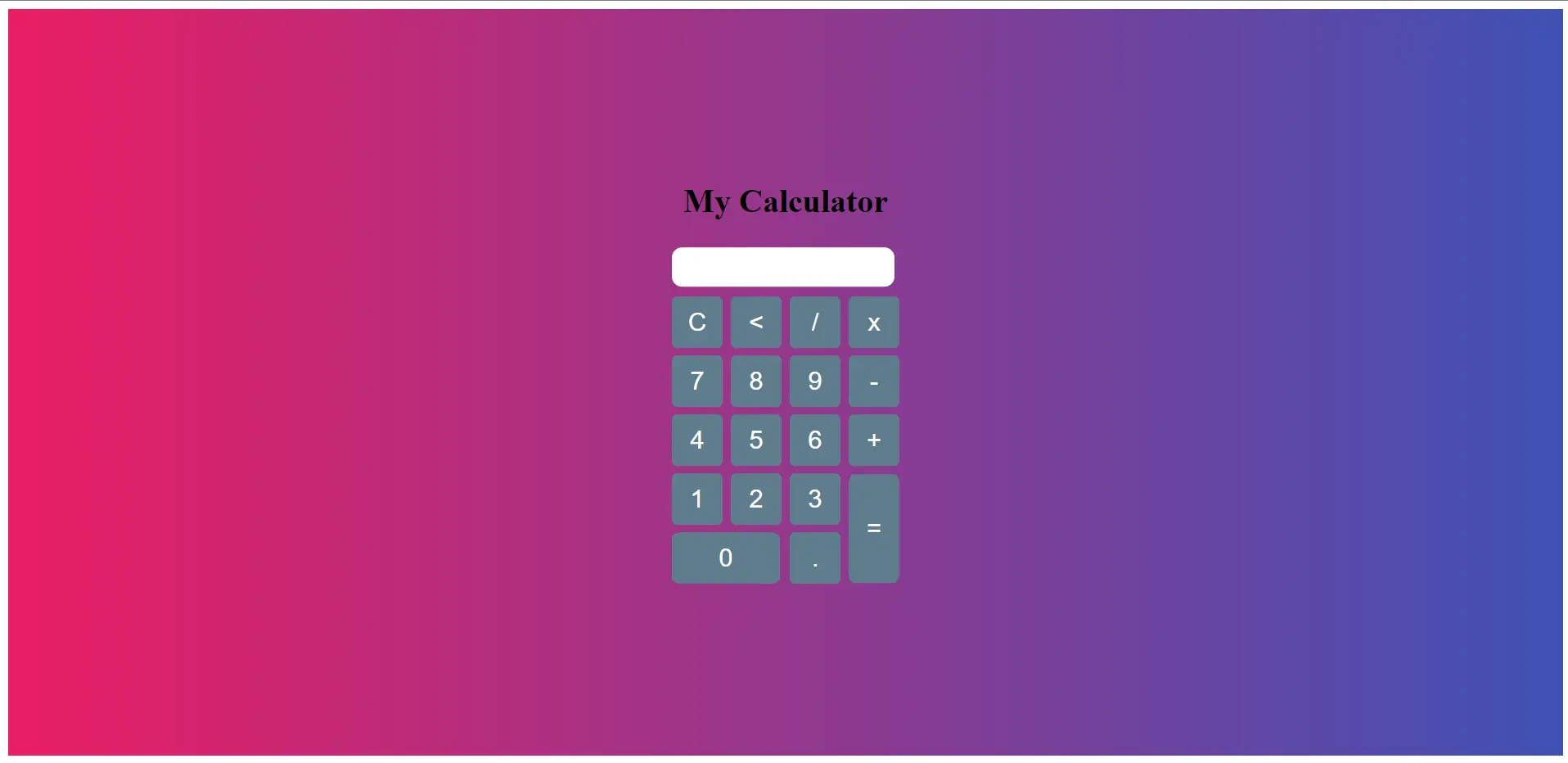 My Calculator Screenshot